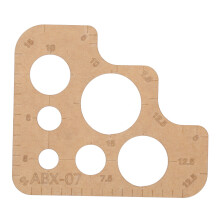 Stencil Corner Hole Stitching Template Clear Acrylic Circle Template Round Corner Stitching Ruler Leather Positioning Tool Transparent Color Durable