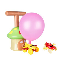 Experiência de jogo interativa com conjunto de brinquedo lançador de foguetes e carrinho de corrida movido a balão STEM - Veículos aerodinâmicos