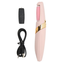 Adjustable Speed Electric Foot File With USB Rechargeable Battery Replaceable Grinding Heads And Built-In LED Light For Dead Skin And Callus Removal