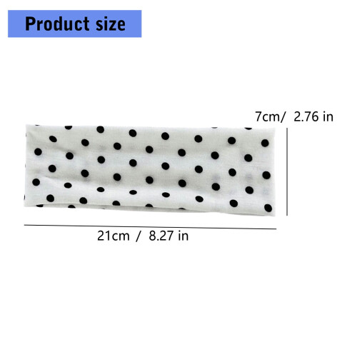 Stretchy round dot headband sweat absorbent 1 piece 2