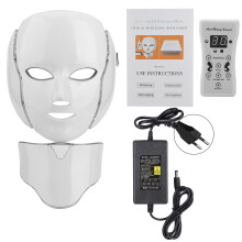 Mască facială LED Terapie cu lumină 7 culori Mască facială LED la domiciliu Îngrijirea pielii cu fotoni Anti-rid Reducerea acneei Vitalitate a
