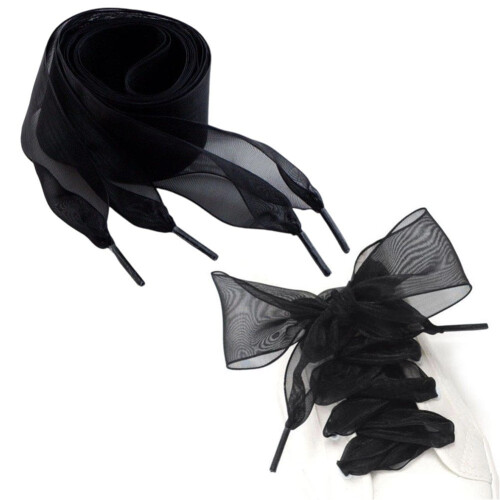 Lacets en ruban d'organza, 4 cm de large, 120 cm de long 2