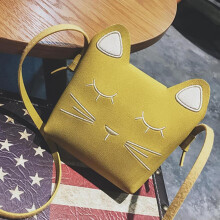Crossbodytas met geborduurd hondengezichtje, schattig kattendesign, peutertasje met verstelbare schouderband, lichtgewicht, ideaal als