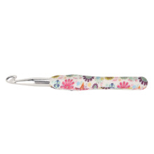 Smooth Metal Crochet Hook, Ergonomic Crochet Hook with Soft Grip Handle Comfortable Crochet Hooks for Arthritis Floral Design Crochet Hooks for