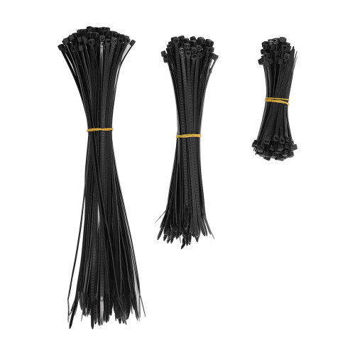 Fascette per cavi autobloccanti in plastica resistente ai raggi UV, multiuso per interni ed esterni.