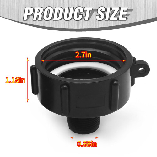 IBC-Container-Adapter 2" Grobschlauch auf 3/4" Gartenschlauch (2 Stück) 1