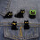 Sort kat metalbroche, emaljefinish, 2,9 cm 2