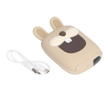 Cute Design Rechargeable Hand Warmer, LED Display Adjustable Heat Settings Travel Companion with Power Bank and Fast Double-Sided Heating