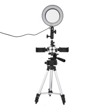 Kit di illuminazione per videoconferenze flessibile e portatile, con luce circolare a LED dimmerabile, anello luminoso per selfie, 3 modalità di