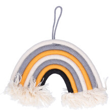 Nursery Room Decor Rainbow Wall Art, Handcrafted Rainbow Wall Hanging with Seven-Strand Design, Macrame Bohemian Wall Decor Using Natural Materials