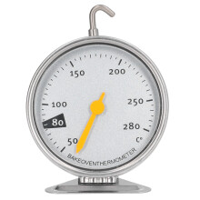 Oventhermometer voor dubbel gebruik: ophangen, staan, duidelijke aflezing, slagvast, vergroot lettertype, geschikt voor bakken, grillen, braden en