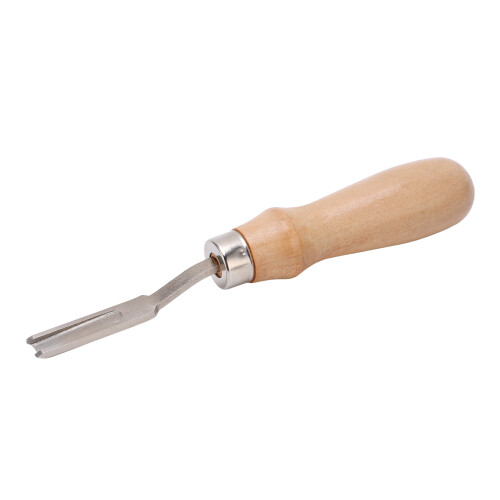 Leather Edge Beveler with Wooden Handle, Steel Blade,  data 1