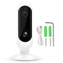 Kablet sikkerhetskamera med HD-videokvalitet, direktestrømming, innendørs sikkerhetskamera, babymonitor, kjæledyrkamera, nattsyn, 2-veis lyd,