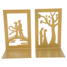 Sturdy Base Bookends Heavy Duty Metal Unique Design Decorative Bookends Rubber Stoppers Premium Powder Coated Handcrafted Functional And Practical