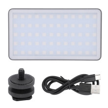 RGB-videolamp met kleurtemperatuurregeling, RGB LED-cameralamp met hoge kleurkwaliteit en dimbare helderheid, oplaadbare draagbare verlichting voor