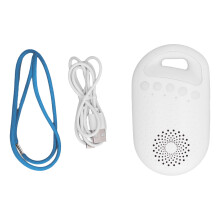 Dispositivo per favorire il sonno per tutte le età, generatore di rumore bianco con suoni rilassanti, portatile, con batteria ricaricabile e cordino