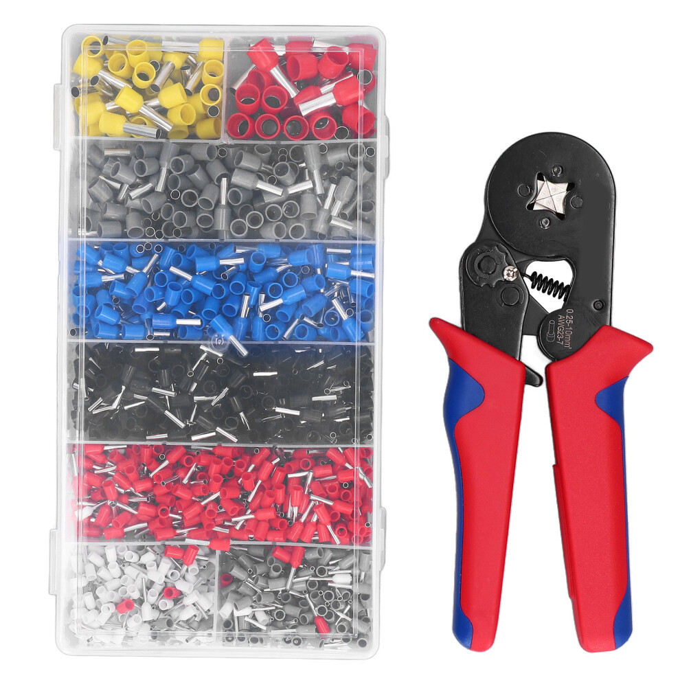 Ferrule Crimping Tool Kit For Awg23 7Wires Tight Crimping Function Self Adjustable Crimpers With Non Slip Grip High Conductivity Wire Ferrules 9370362715012