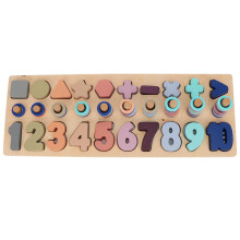 Puzzle in legno per imparare l'alfabeto, i numeri e le forme, giocattolo educativo prescolare con materiale sicuro e atossico per lo sviluppo della