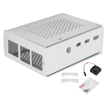 Raspberry Pi4Metal Case Wall Mount Metal Case Heat Dissipation Performance Robusta costruzione in lega di alluminio Protezione da polvere e graffi