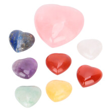 Spiritual Crystal for Meditation and Relaxation, Natural Amethyst Thumb Worry Stone with Heart Shape Design Enhancing Worry Stone for Anxiety Relief