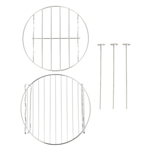2Pcs Round Cooking Rack Stainless Steel Cooling Steaming Rack Kitchen Baking Stand