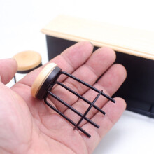 HEMOTON 3 Pcs Simulated Bar Counter Decoration Toys Photograph Layout Props Wooden Ornaments for Doll House Micro World (1 Pc Desk and 2 Pcs Chair)