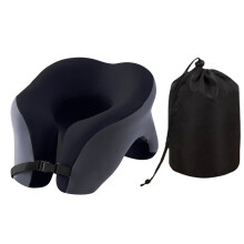 Portable Travel Neck Support Pillow with Storage Bag Ergonomic Design Soft Wear Resistant Easy to Carry Neck Pillow