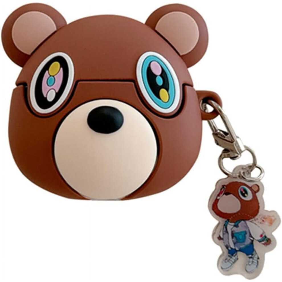 Cute Bear Silicone Earbuds Case For Compatible With Airpods 4Th Gen (2024), With Hook 9181073436031