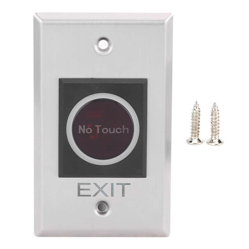 Touch Free Infrared Exit Button Push To Exit Switch Stainless Steel Panel With Visual Indicator Light For Access Control Wide Range Of Applications 9049227836116
