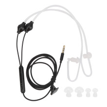 Stereo slúchadlá do uší s vzduchovou trubicou, proti žiareniu, izolácia hluku so vstavaným mikrofónom, ovládanie handsfree, univerzálna