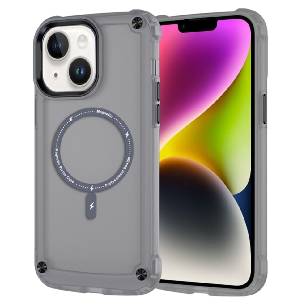 Shockproof Slim Magnetic Case For Iphone 15 Plus 6.7" Â Compatible With Magsafe, Translucent Matte Black 9485826619451