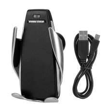 15W hurtigopladende trådløs biloplader automatisk fastspænding infrarød sensor biltelefonholder med smart sensor og universel