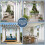 Cortinas externas florais impermeáveis roxas e verdes 54x84 polegadas 8