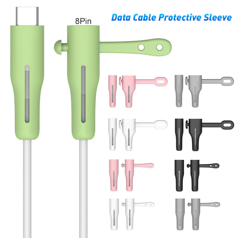 Portable Silicone Atol/Ctol Usb Charging Cable Cord Protective Cover For Compatible With Iphone 9181073435409