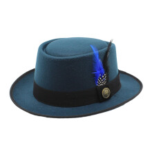 Fedora-Hut aus Wollfilz im Vintage-Stil, Unisex, Einheitsgröße