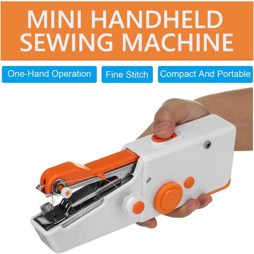 Macchina da cucire portatile arancione mini1 pz 2