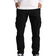 Cargo Pants for Men Mens Cargo Pants Wear Trousers Work Pants 6 Full Men's Cargo Pocket Men's Pants Cargo Pants, Black S