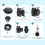 Bouton antivol ABS pour support de navigation de moto 7