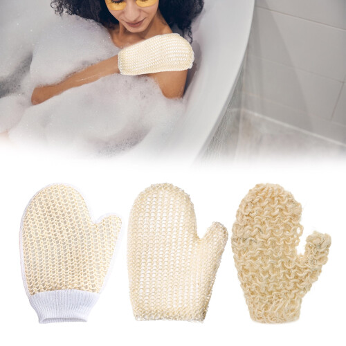 Badexfolierande handskar mjuka sisalfiber 2-pack 1
