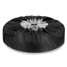 Car SUV Tire Cover Case Silver Black Spare Tire Wheel Storage Protector Bag L