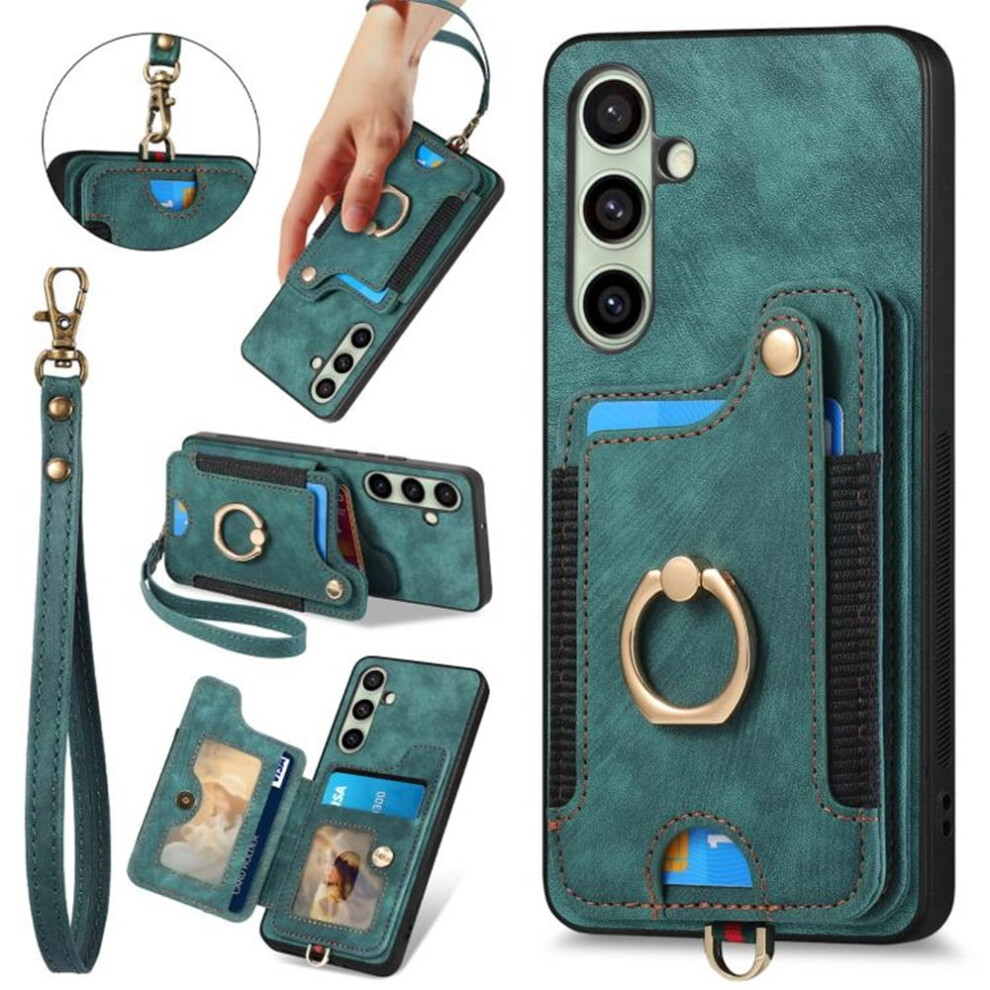 Samsung Galaxy A36 5G Pu Leather Wallet Case Green 9418476982248