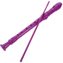 1Set Beginner Soprano Recorder Flute with 8 Holes Made of Durable ABS with Maintenance Cleaning Rod