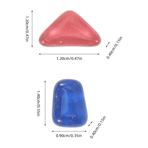 Flatback Glass Pieces Assorted Colors 100 pcs 1
