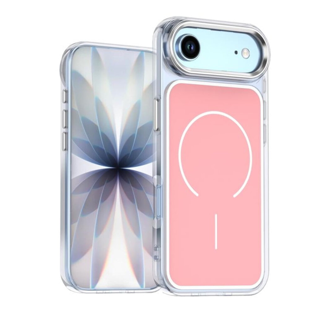 Magnetic Case For Iphone Air (6.5"), Magsafe Compatible, Heavy-Duty Shockproof, Electroplated Dual-Color, Pink 9558633034837