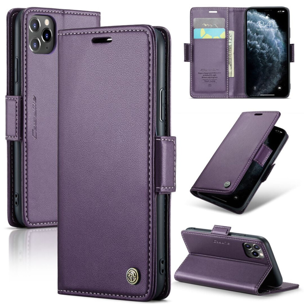 Caseme Leather Wallet Case For Iphone 11 Pro Â Purple 9418476984747