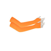 Arm Sleeves for Kids UV Sun Protection Sleeves Compression Sleeves Cooling Arm Cover Boys Girls Outdoor Sports Orange 5-12 Years
