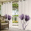 Cortinas com ilhós em formato de tulipa roxa, impermeáveis, para uso externo, 137 x 241 cm (54 x 95 polegadas). 5