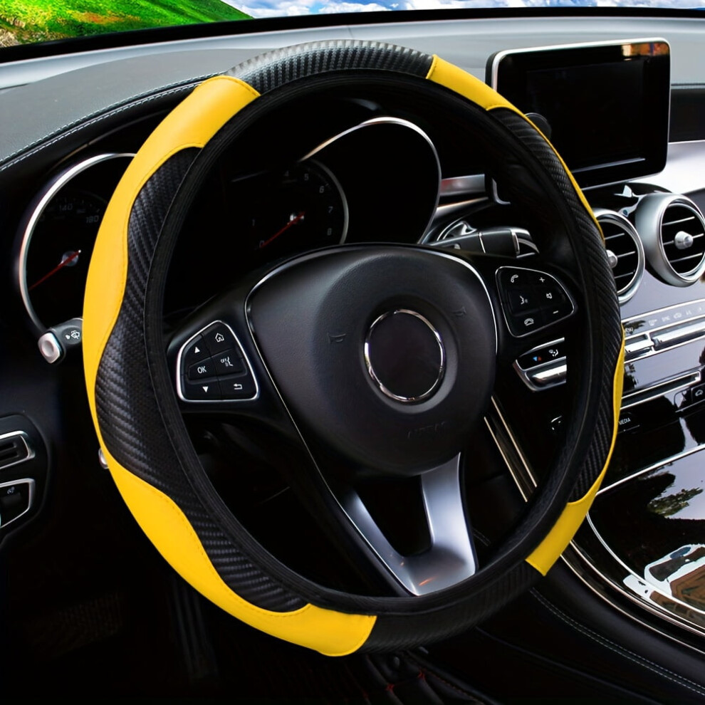 Carbon Fiber Steering Wheel Cover Non-Slip 37-38 Cm 941196997340
