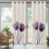 Cortinas com ilhós em formato de tulipa roxa, impermeáveis, para uso externo, 54x95 polegadas (137x241 cm). 6