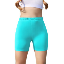 Girls Biker Shorts High Waisted Tummy Control Yoga Volleyball Shorts Gymnastics Dance Athletic Compression Shorts Light Blue 7-8 Years